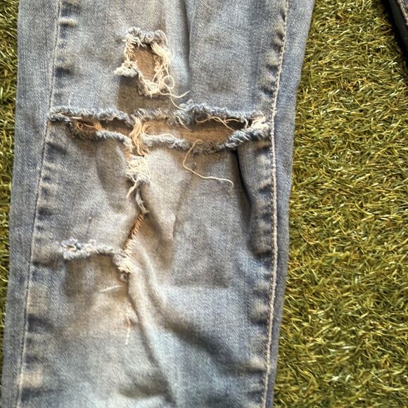 Lucky Brand Jeans Womens 00/24 Mid Rise AVA Super Skinny Distressed Light Wash - Picture 8 of 13